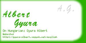 albert gyura business card